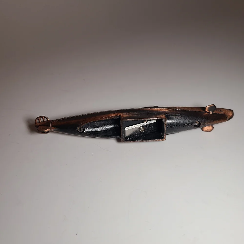 Bronze Submarine and Cannon Pencil Sharpener